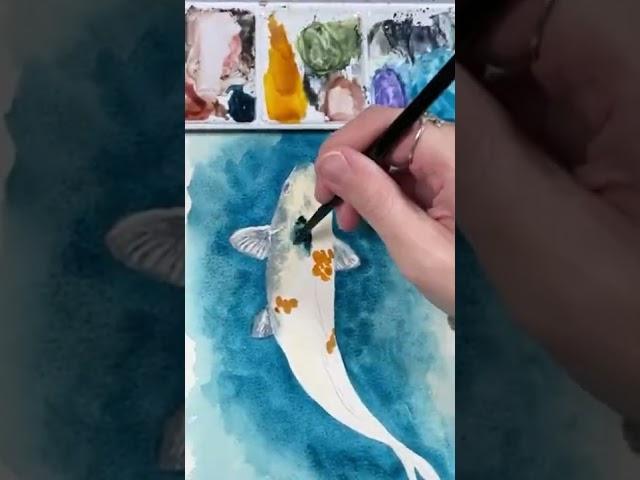 Easy Watercolor Koi Fish  You can view the full tutorial by going here https://youtu.be/08tDuwp6na4