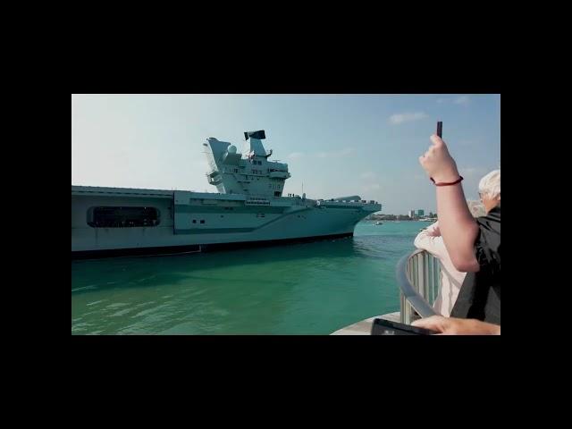 HMS Prince of Wales entering harbour