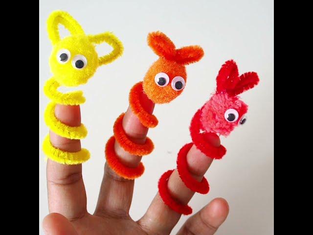 Easy Pipe Cleaner Cartoon Craft | Quick Kids DIY #Shorts | @CraftsByAnu
