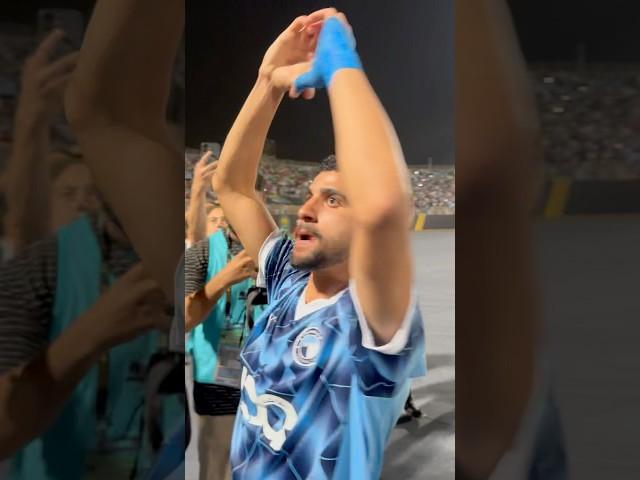 Giving credit where credit is due!  Ibrahim Adel celebrates the #TotalEnergiesCAFCL title. 