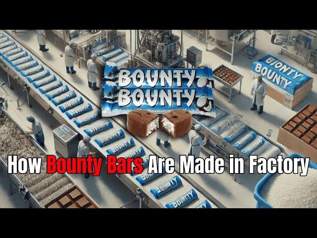 How Bounty Bars Are Made in Factory  | Food Processing Machines | process zone #youtube