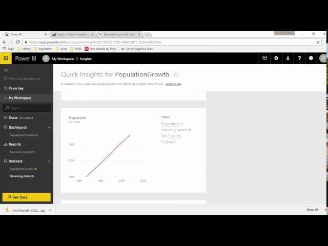 Quick Insights Power BI