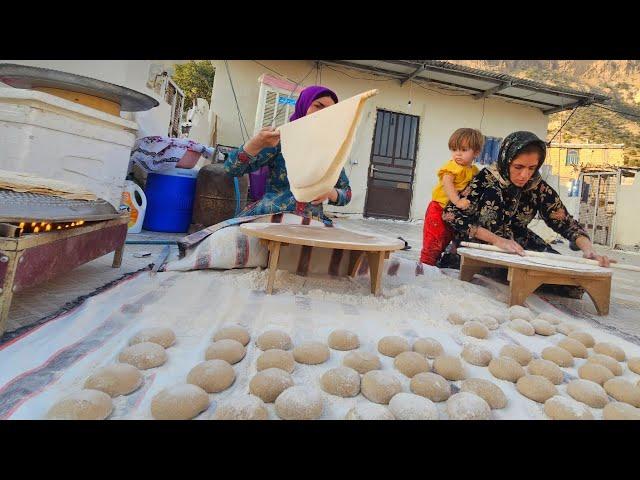 A bitter story of the hard life of the Niloufar nomads, and baking local bread / nomadic documentary