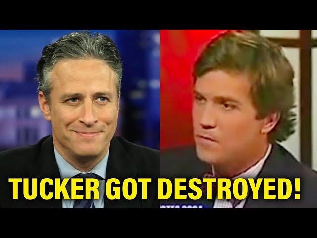 Resurfaced video shows Jon Stewart utterly DESTROY Tucker Carlson to his face LIVE on air