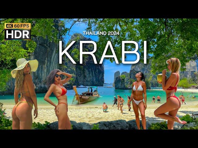  4K HDR | Walking Krabi Thailand The World's Most Beautiful Place 2024 - With Captions