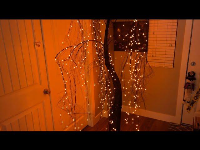 7 foot LED Willow Tree assembly spooky Halloween Tree