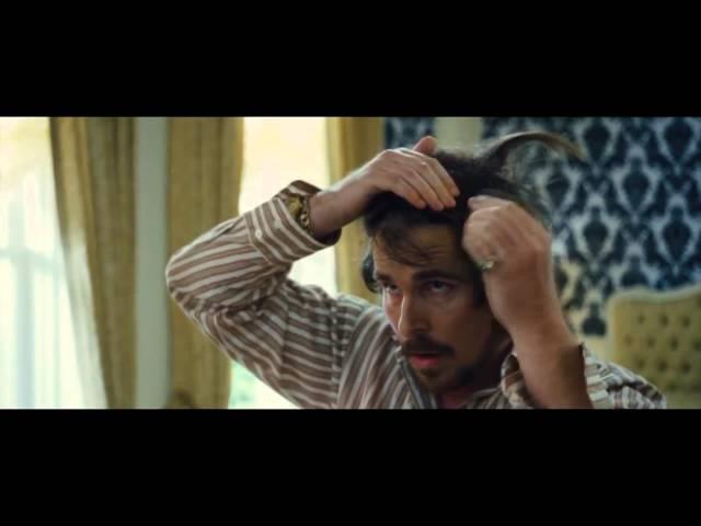 American Hustle Christian Bale Comb-Over Hair Scene