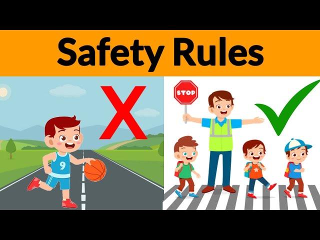 Safety rules | Safety rules for kids | Safety on road | Safety at home|  #safetyrulesforkids #safety