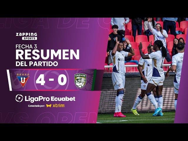 Liga de Quito 4 - 0 Orense SC / Fecha 3 / LigaPro Ecuabet conectada por Xtrim