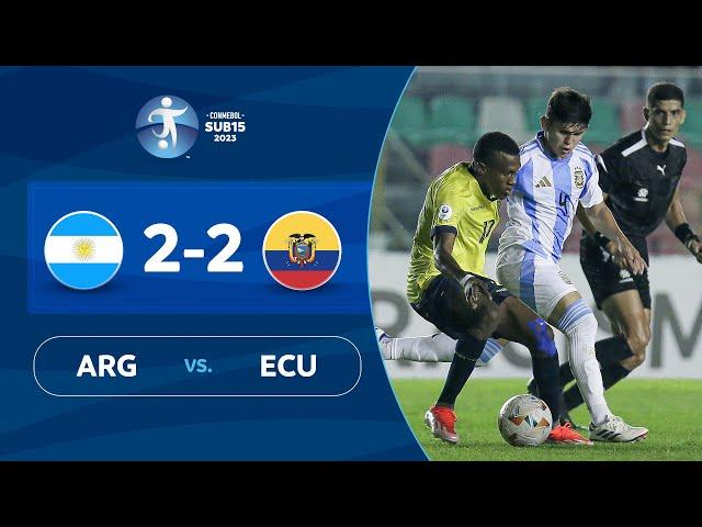 ARGENTINA vs. ECUADOR [2-2] | RESUMEN | CONMEBOL SUB 15 | FASE DE GRUPOS