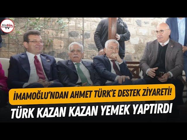 İmamoğlu'ndan Ahmet Türk'e destek ziyareti: Türk kazan kazan yemek yaptırdı