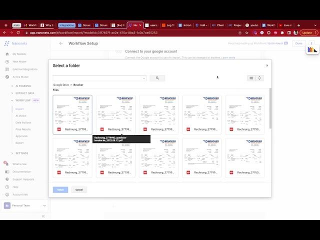 Nanonets Google drive