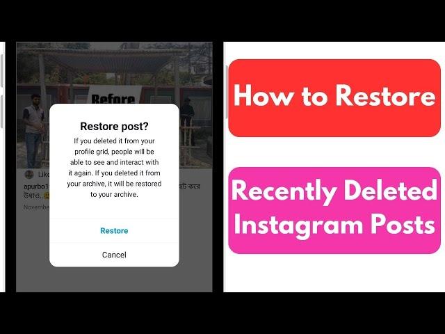 How to Restore Recently Deleted Instagram Posts