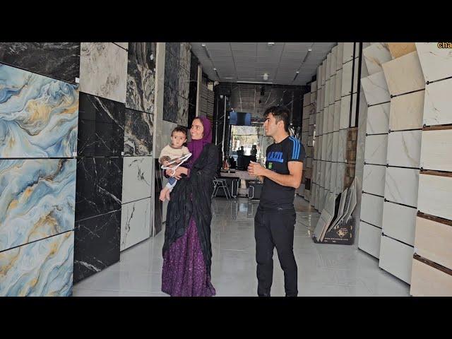 Buying tiles and ceramics for the house in the village by Ali and Fatemeh️