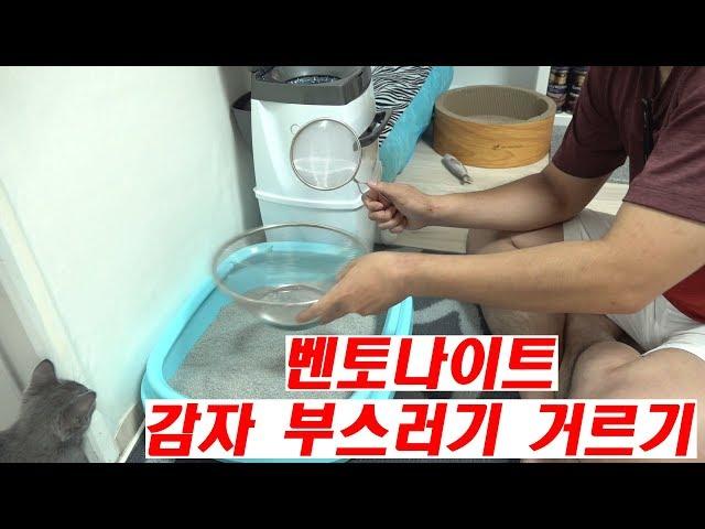 고양이 집사의 감자 부스러기 거르기(The simple way of sifting broken potato)