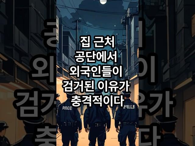 집 근처 공단에서 외국인들이 검거된 이유가 충격적이다