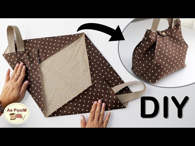 How to make a cute bag from a rectangular piece of cloth | Easy Sewing Tutorial