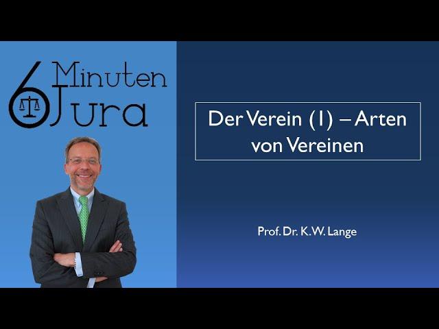 Der Verein (I) – Arten von Vereinen