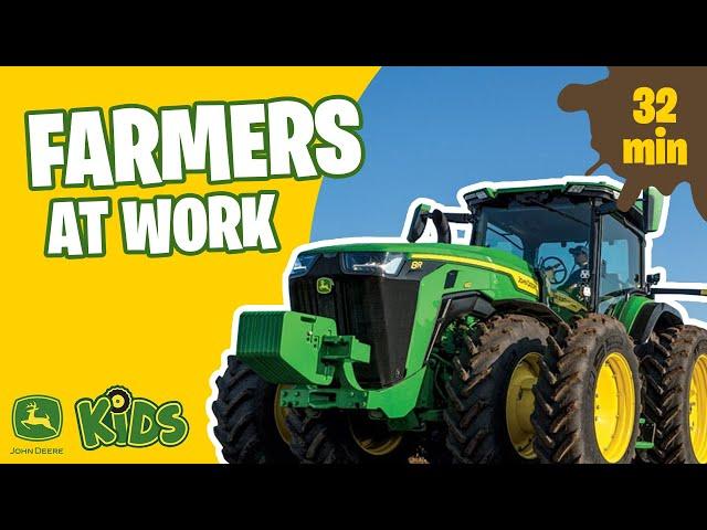 John Deere Kids | Real Tractors & Farmers at Work with Music & Song ‍  