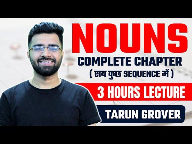 Nouns | English Grammar for CET, SSC CGL, CPO, CHSL, CDS | SBI/IBPS PO/Clerk | Tarun Grover