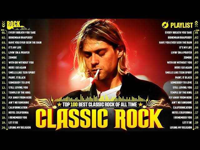 Nirvana, Led Zeppelin, Bon Jovi, Aerosmith, U2, ACDC  Classic Rock Songs 70s 80s 90s Full Album