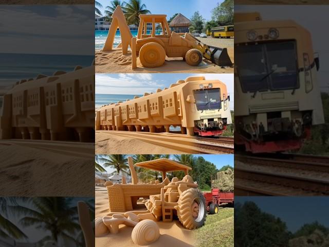 train or jcb wala Baalu #video #trending #amazing #gubbara #tractor #train #sand #bounce #funny