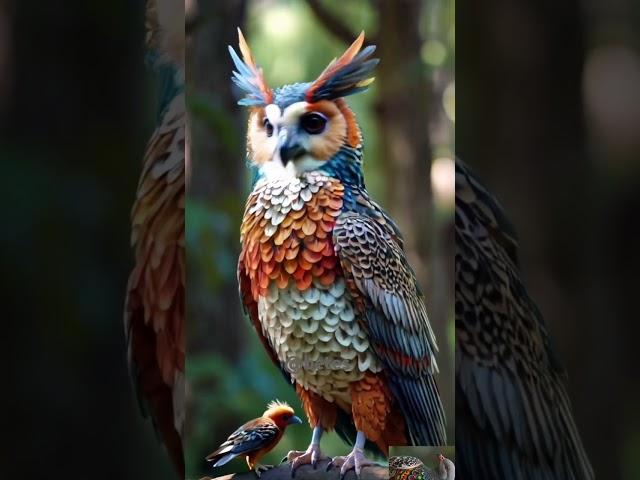 The Art of Beautiful owl  #birds ##nature #birdslover #oiseau #owl #animals #oiseaux #ai #shorts