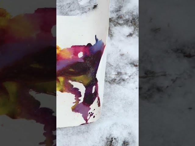 Make Art or War? I choose Art! Extreme Plein Air Process Art: Watercolor Painting with Snow