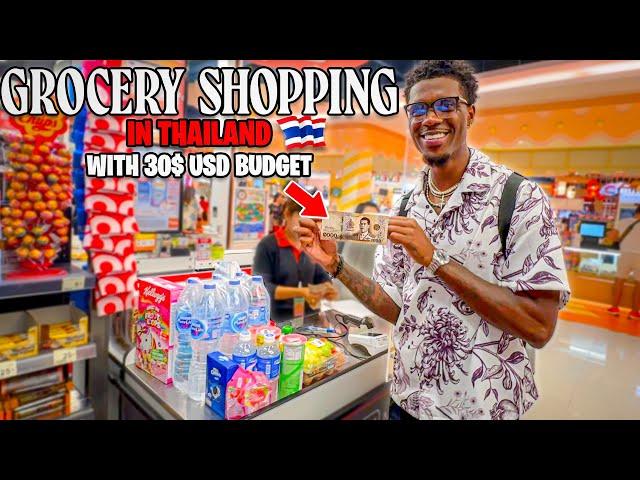 Grocery SHOPPING In THAILAND With $30 USD BUDGET