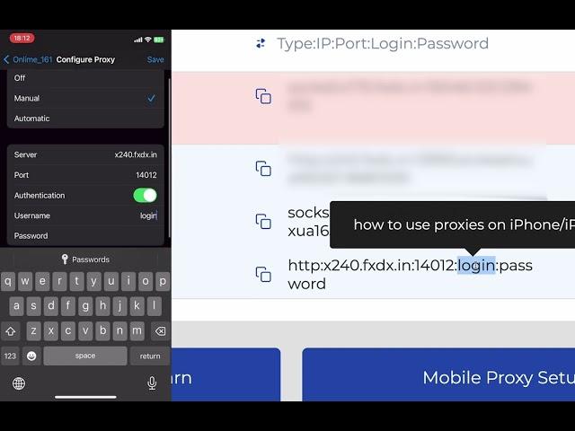 How to use an HTTP proxy on an iPhone/iPad