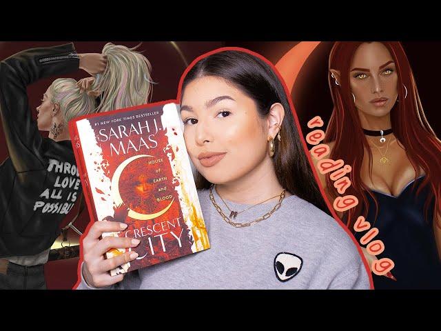  i read CRESCENT CITY by sarah j maas // reading vlog