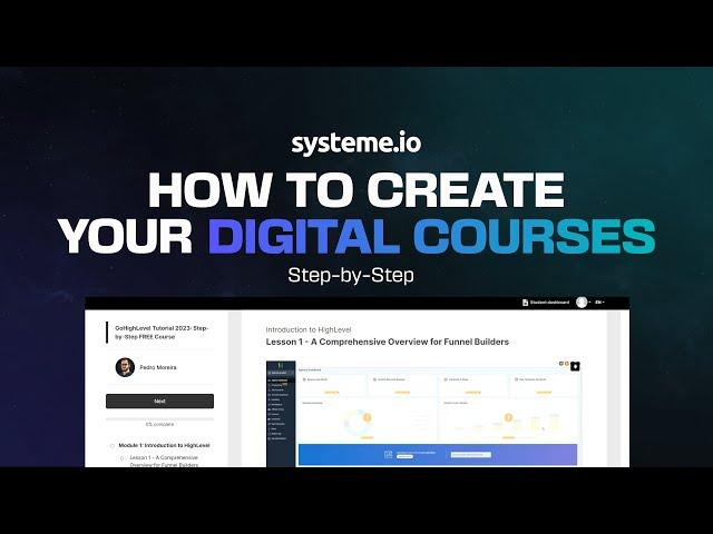 How To Create Digital Courses in [Systeme io] FREE Course