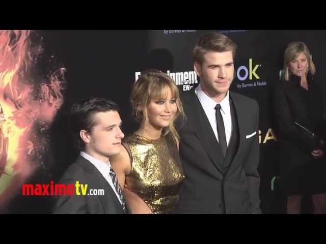 "The Hunger Games" Premiere Jennifer Lawrence, Liam Hemsworth, Miley Cyrus