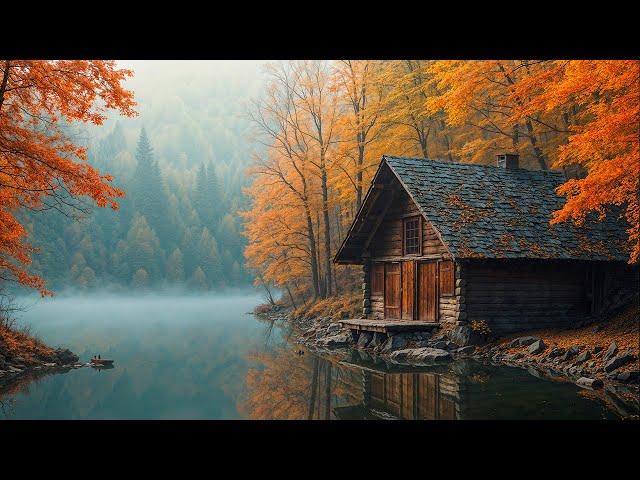 Calm Your Mind & Feel the Stress Melt AwayBeautiful Autumn Nature Scenery 4K ~ Music Therapy