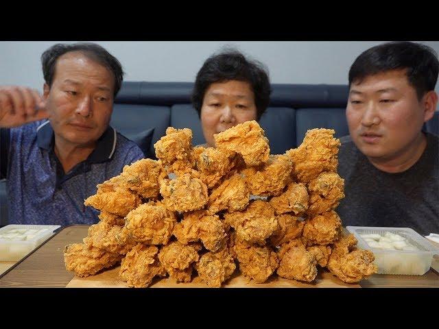 BHC 후라이드 닭다리 치킨(Fried chicken drumsticks)~먹방!! - Mukbang eating show