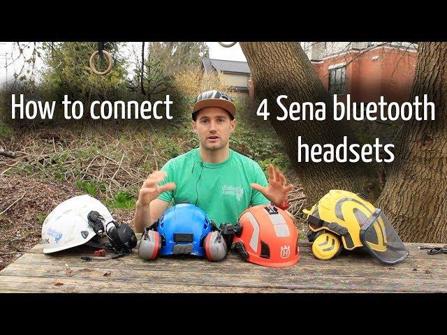 How to connect 4 Sena bluetooth headsets : Arborist equipment