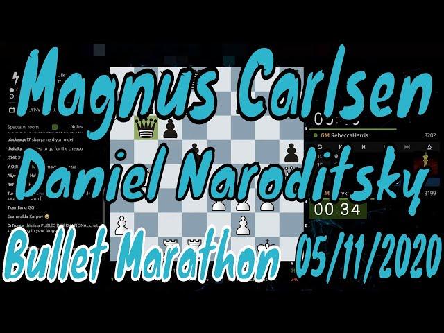  DrNykterstein Magnus Carlsen vs Daniel Naroditsky | Bullet Marathon on Lichess.org || May 11, 2020