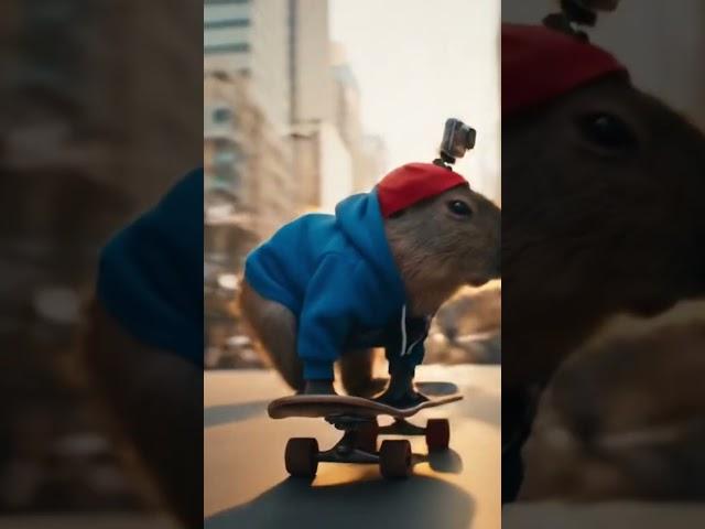Skating Vlog  #capybara #shorts #viral #fyp #vlog
