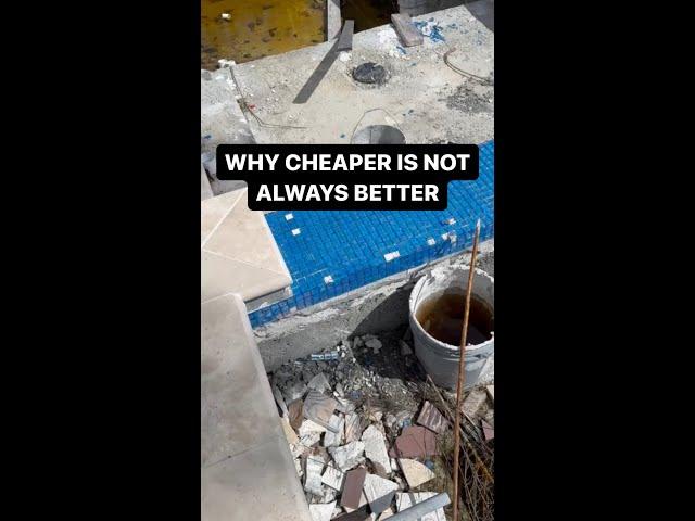 Cheaper is not always better! | We Build Your Pool Right the First Time!