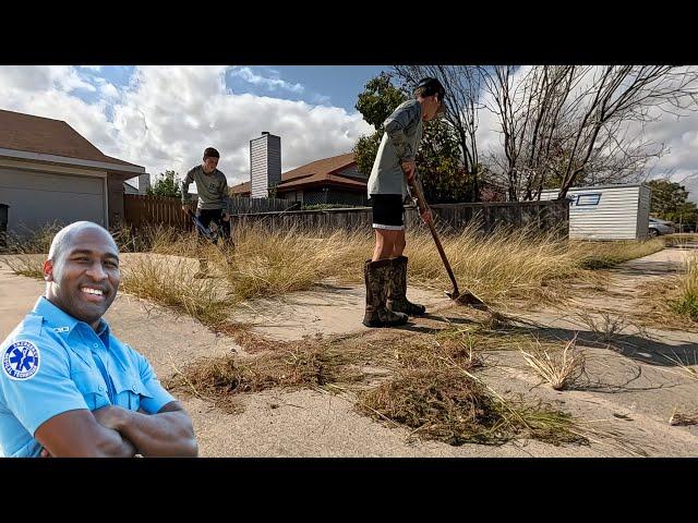 We SURPRISED this FIRST RESPONDER with a FREE Yard Makeover while He was Gone for Training!