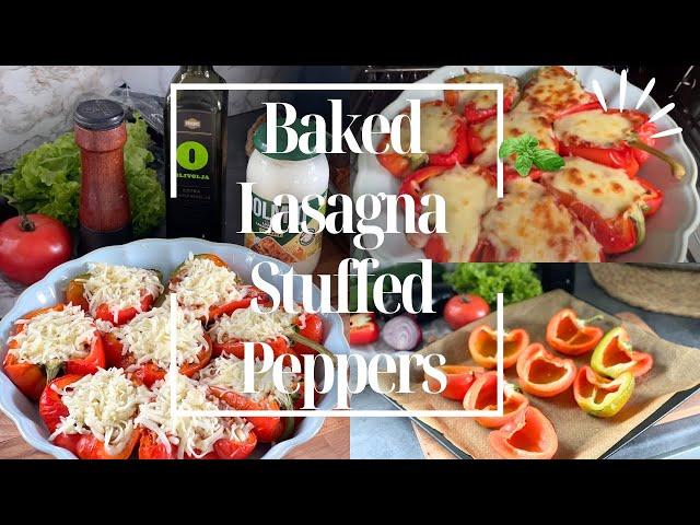 Baked Lasagna Stuffed Peppers 🫑