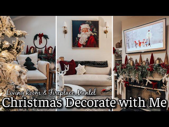 CHRISTMAS DECORATE WITH ME | LIVING ROOM HOLIDAY DECORATING IDEAS | CHRISTMAS DECORATING IDEAS 2024