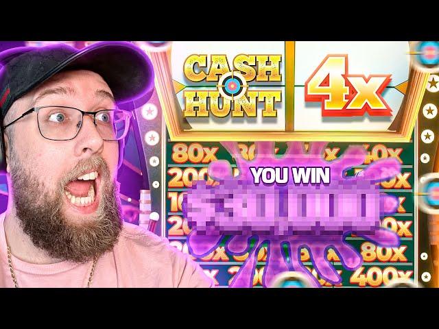 HUGE WIN ON CRAZY TIME TOP SLOT CASH HUNT GAME SHOW!