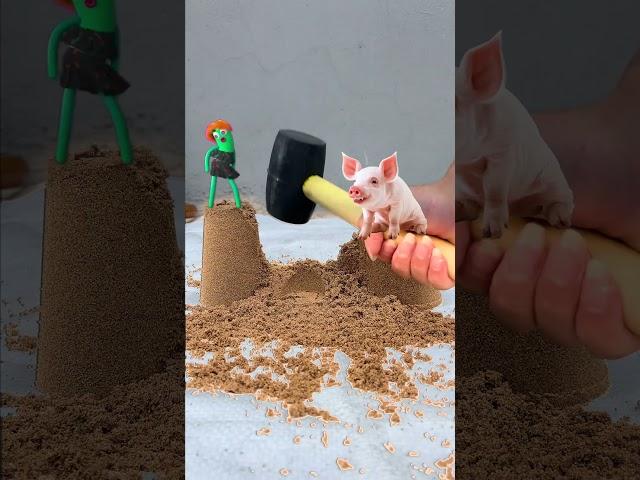 Smashing sand #sandplay #sandcastle