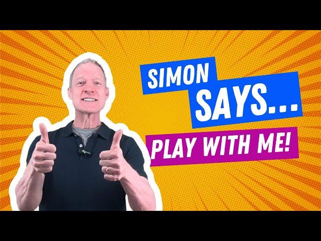 Simon Says game. Come play, laugh and learn with Mike the Chameleon