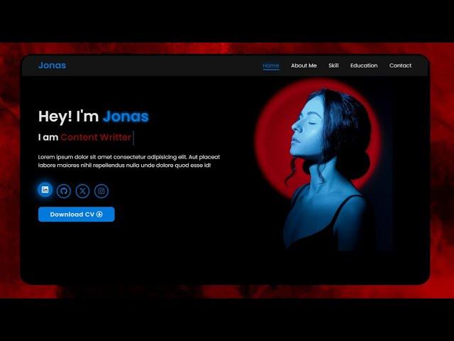 Create A Portfolio Website Using HTML and CSS Only - Easy Tutorial