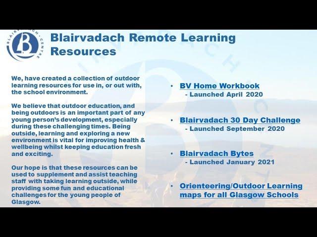 Blairvadach outdoor resources from schools teach meet with STEM Glasgow