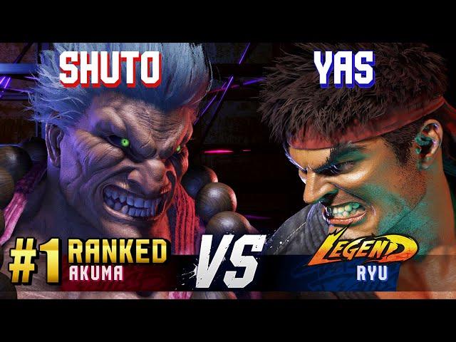 SF6 ▰ SHUTO (#1 Ranked Akuma) vs YAS (Ryu) ▰ High Level Gameplay