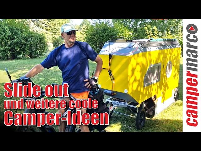 Diese innovativen Camper haben mich begeistert! Slideout Lastenanhänger Feldbettzelt | Luckenau 2024