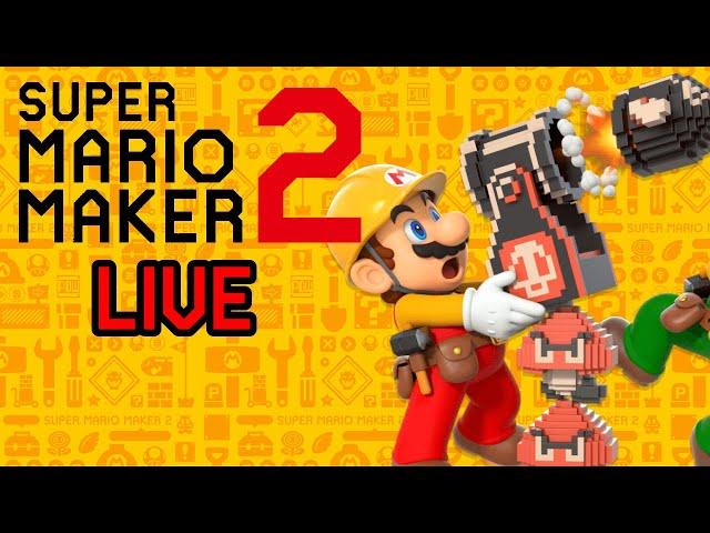 Mario Maker 2 LIVE - Viewer Levles & Making a Bank Heist Level